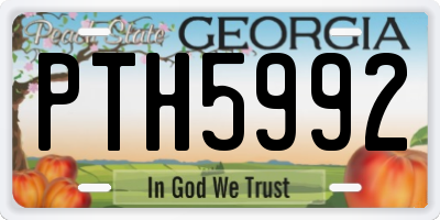 GA license plate PTH5992