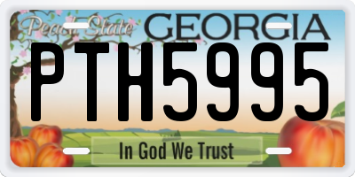 GA license plate PTH5995