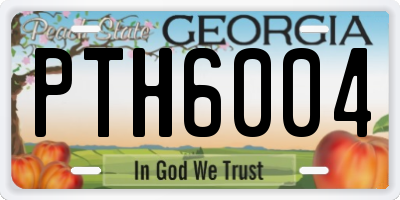 GA license plate PTH6004