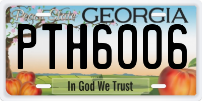 GA license plate PTH6006