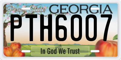 GA license plate PTH6007