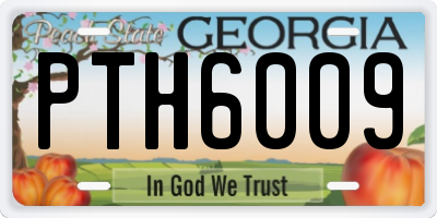 GA license plate PTH6009