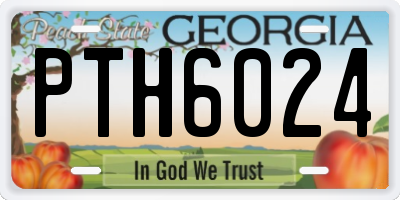 GA license plate PTH6024