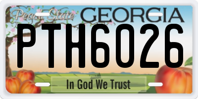 GA license plate PTH6026