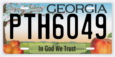 GA license plate PTH6049