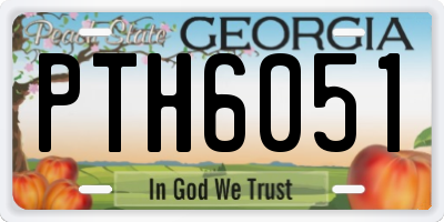 GA license plate PTH6051