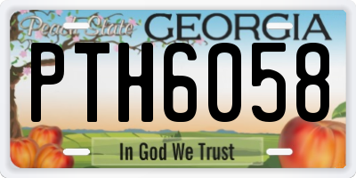 GA license plate PTH6058