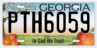 GA license plate PTH6059