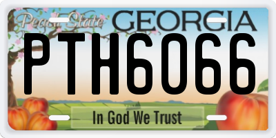 GA license plate PTH6066