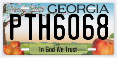 GA license plate PTH6068