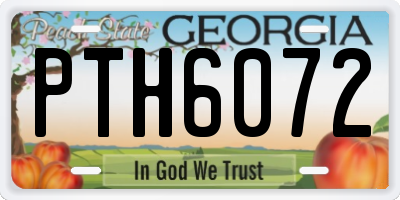 GA license plate PTH6072
