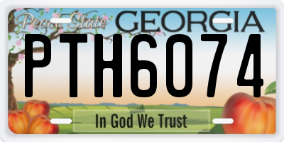 GA license plate PTH6074