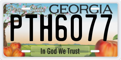 GA license plate PTH6077