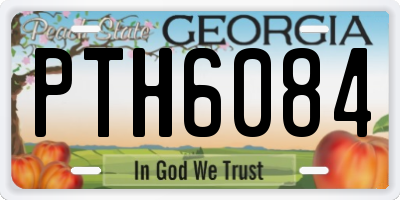 GA license plate PTH6084