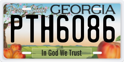 GA license plate PTH6086