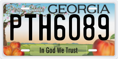 GA license plate PTH6089