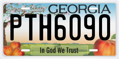 GA license plate PTH6090