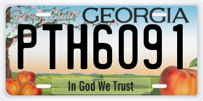 GA license plate PTH6091