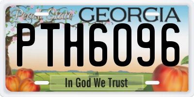 GA license plate PTH6096