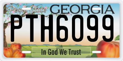 GA license plate PTH6099