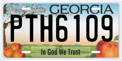 GA license plate PTH6109