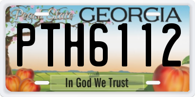 GA license plate PTH6112