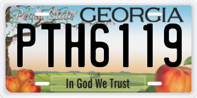 GA license plate PTH6119