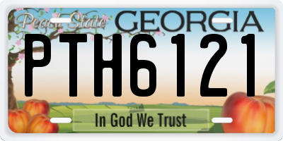 GA license plate PTH6121