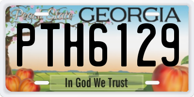 GA license plate PTH6129