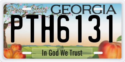GA license plate PTH6131
