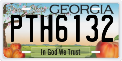 GA license plate PTH6132
