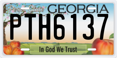 GA license plate PTH6137