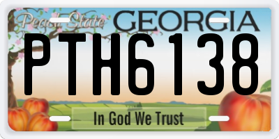 GA license plate PTH6138