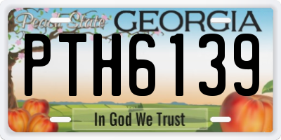 GA license plate PTH6139