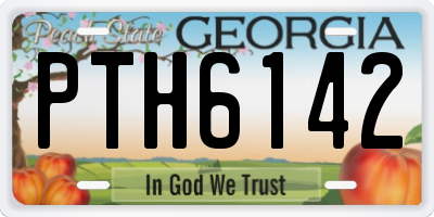 GA license plate PTH6142