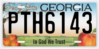 GA license plate PTH6143