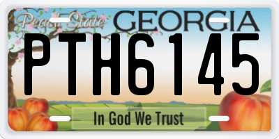 GA license plate PTH6145