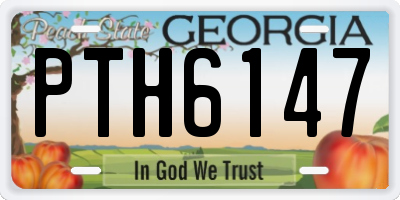 GA license plate PTH6147