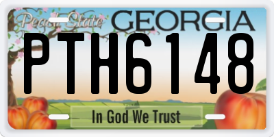GA license plate PTH6148
