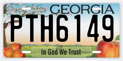GA license plate PTH6149
