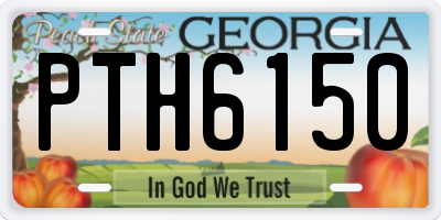 GA license plate PTH6150