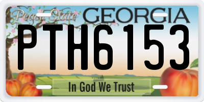 GA license plate PTH6153