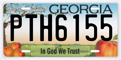GA license plate PTH6155