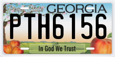 GA license plate PTH6156