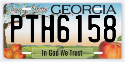 GA license plate PTH6158