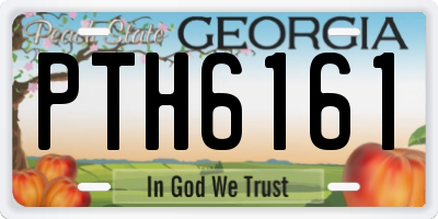 GA license plate PTH6161