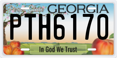 GA license plate PTH6170