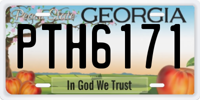 GA license plate PTH6171