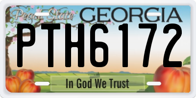 GA license plate PTH6172