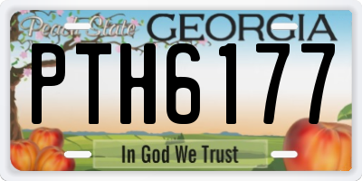 GA license plate PTH6177